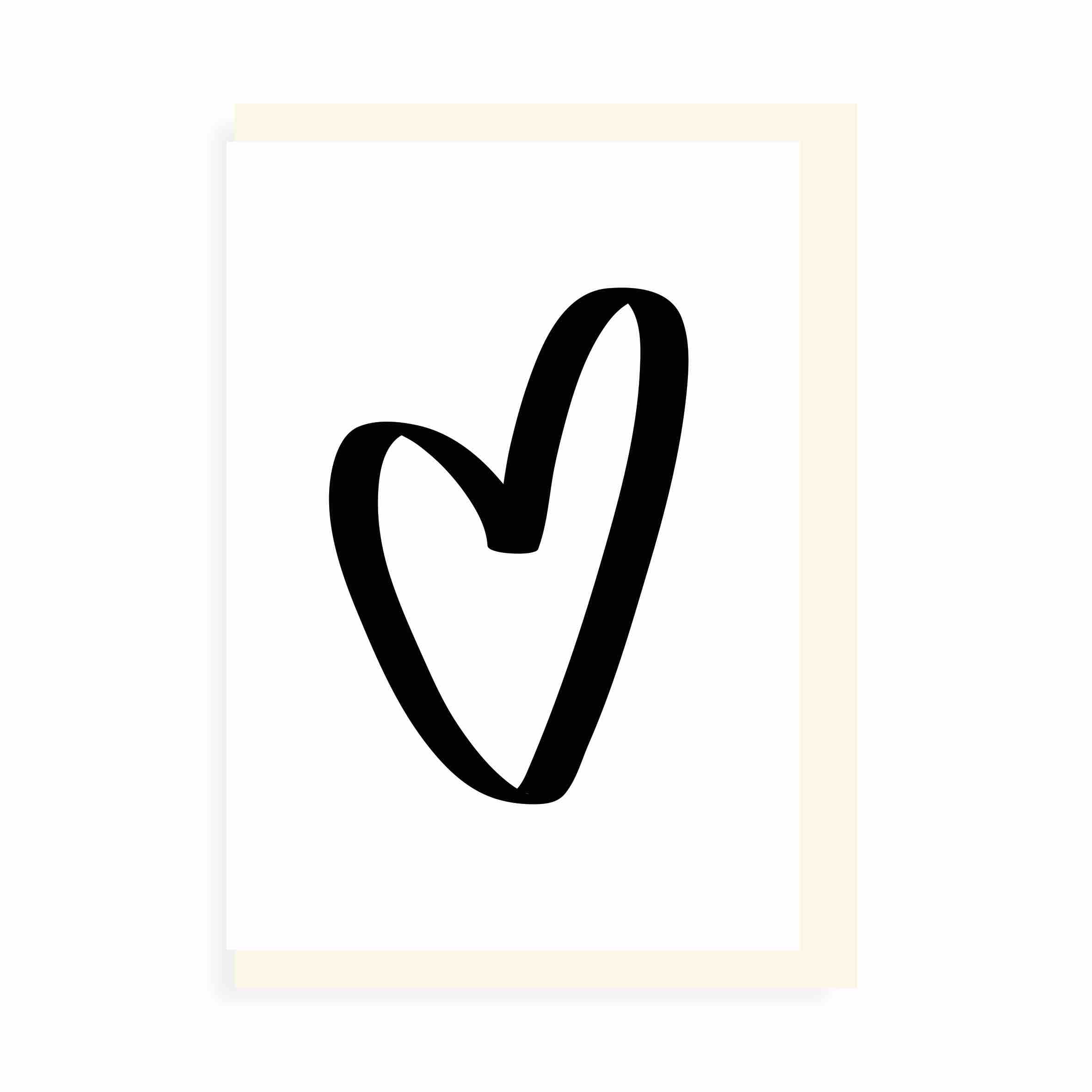 Heart Outline Black